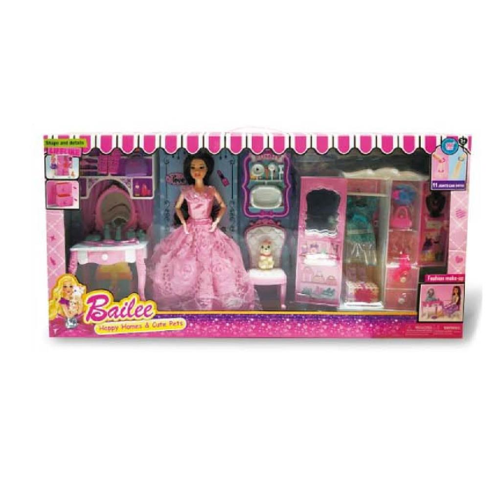 Bailee Doll Bedroom Playset with Accessories